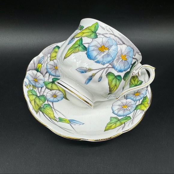 Royal Albert Flower of the Month No.9 Morning Glory Tea Cup Set England - Picture 3 of 5